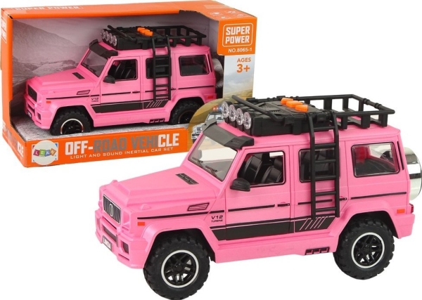 LeanToys Off-road auto Vaaleanpunainen V12 Turbiini