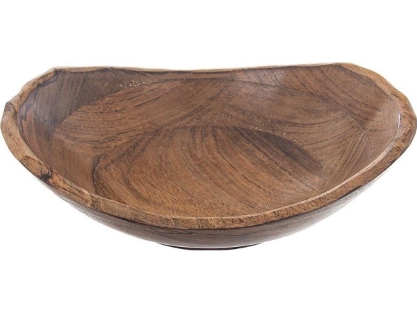 Qualy Holzschüssel Mit Mango Für Obst Und Gemüse, Servierschale/Salat-Dekoschale 30 X 27,5 Cm 1,6 L