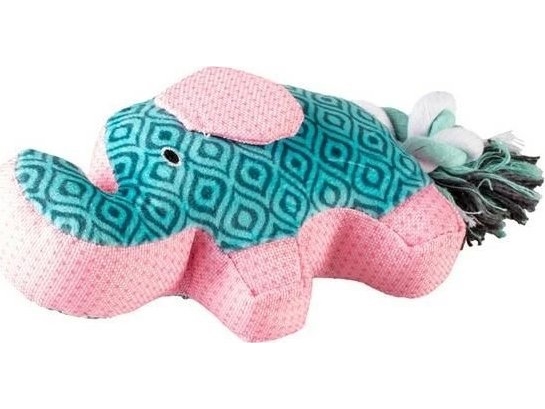 Duvo+ Retro-Elefanten-Spielzeug Blau/Rosa 24X11x5cm (3/24)