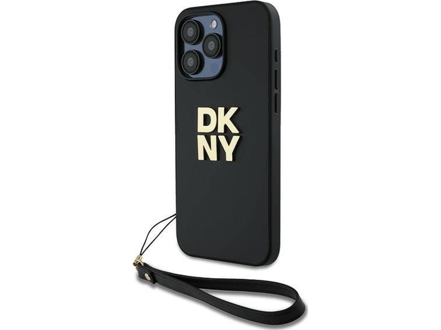 Apple Iphone 15 Pro Max Dkny Hardcase Wrist Strap Stock Logo (Dkhcp15xpbswsk) Dėklas Telefonui Juodos Spalvos