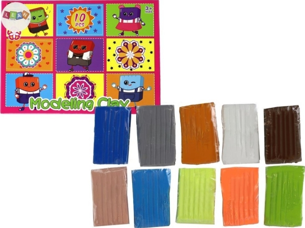 Leantoys Artistic Plastic Modellervoks 10 Farver