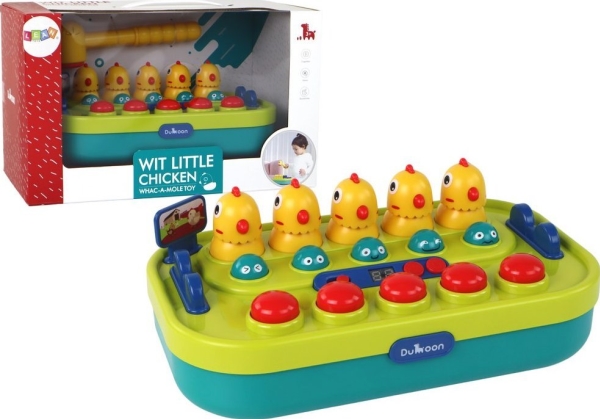 Arkadinis žaidimas Whac-a-Mole Žalias Geltona Chickens Lean Toys