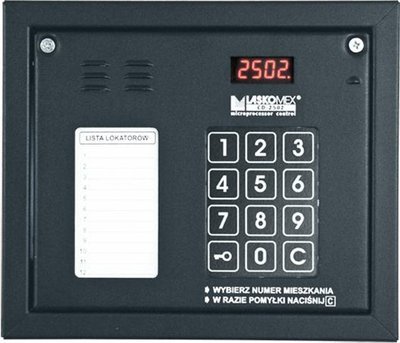 Triton Laskomex Cp-2502Nr Schwarz Audio-Panel Mit Mini-Wohnungsverzeichnis Und Rfid-Schlüsselleser (20064)