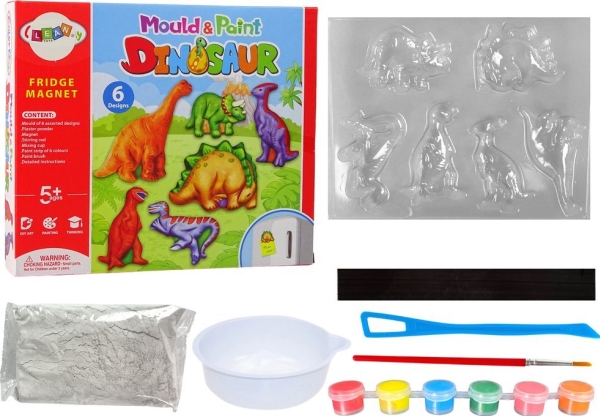 Leantoys Diy Malerei Dinosaurier Gips Magnete