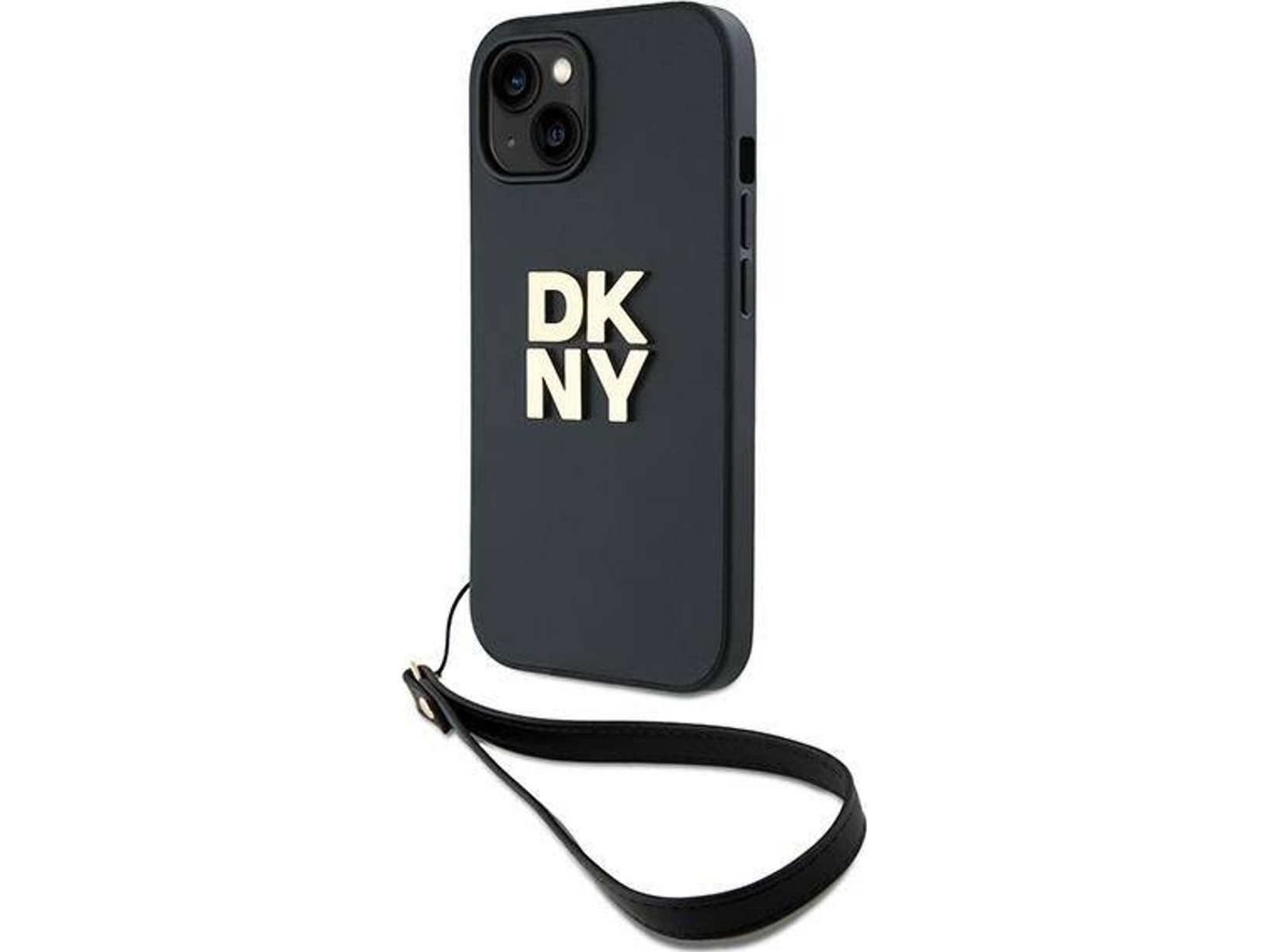 Apple Iphone 13 / 14 / 15 Dkny Hardcase Wrist Strap Stock Logo (Dkhcp14spbswsk) Dėklas Telefonui Juodos Spalvos