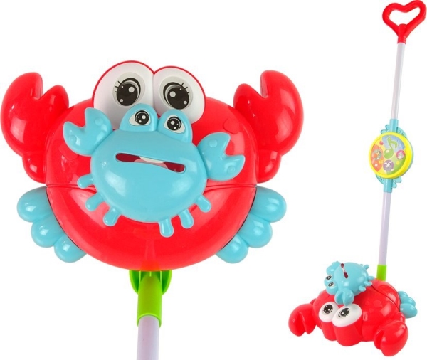 Leantoys Luminous Crab Stick Pusher Rød Musik