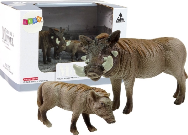 Figur Leantoys 2 Figurer Guziec Afrikansk Med Ung, Serie Dyr I Verden