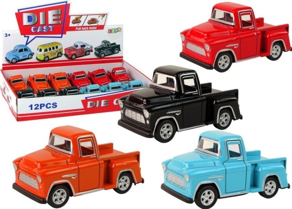 LeanToys gummibilsset med friktionsdrift, personbil/pick up, 4 färger | Leksaker - Bilar och andra fordon - Leksaksbilar | GameStuff