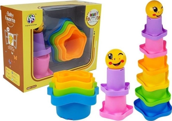 Leantoys Pyramidenbecher Für Babys, Sterne