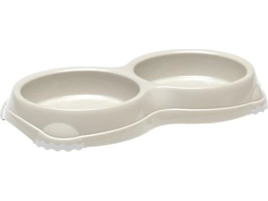 Yarro International YARRO MISKA PLASTIK PODWÓJNA DLA KOTA SZARA 2x0,2l