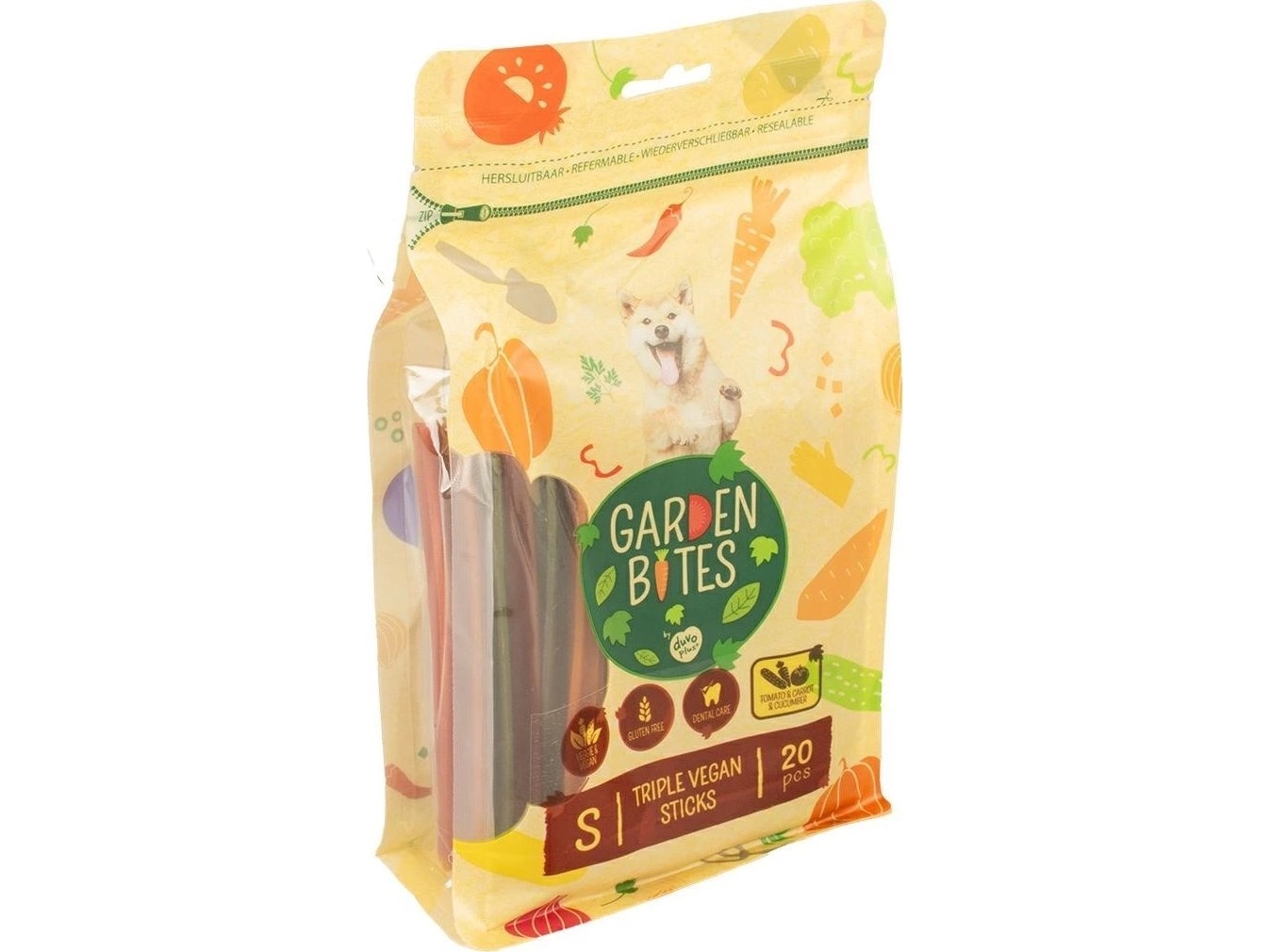 Duvo+ GARDEN BITES VEGAN TRIPLE STICKS S 13cm 20szt 3/36