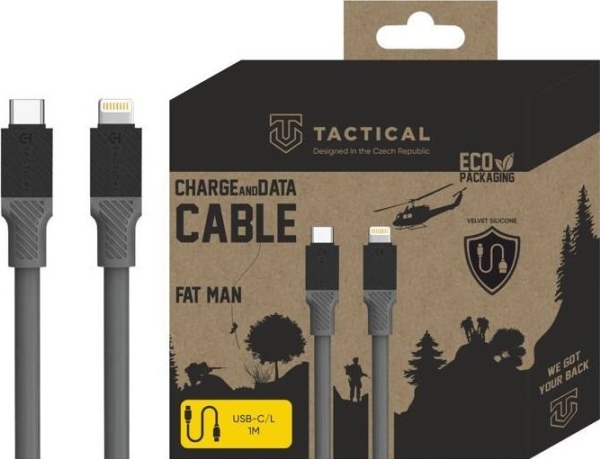 Tactical Fat Man Cable Usb-C/Lightning 1M Grey