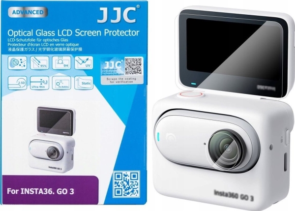 Jjc Objektivdæksel Af Hærdet Glas + Lcd-Skærmdæksel Til Insta360 Go3 / Go 3 / Jjc / Gsp-Go3