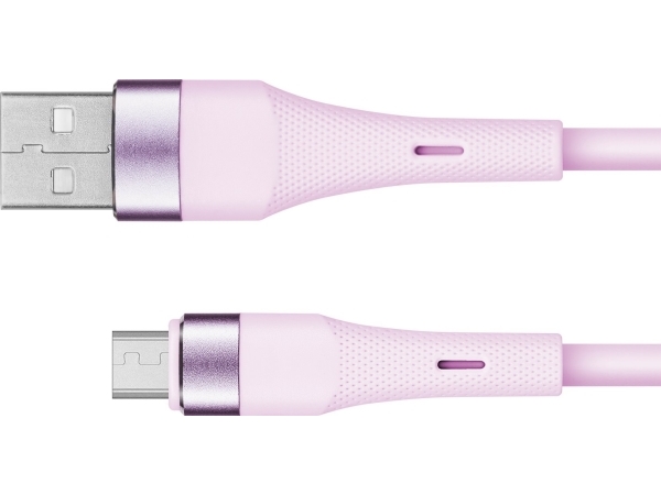 Kruger&Ampmatz Usb-Kabel Usb - Microusb-Kabel 1 M Silikon Rosa Kruger&Ampmatz Basic
