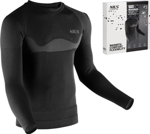 Nils Extreme BTK0464 TERMOACTIVE SHIRTLE BLACK MEN'S 2XL/3XL MAGNUS NILS