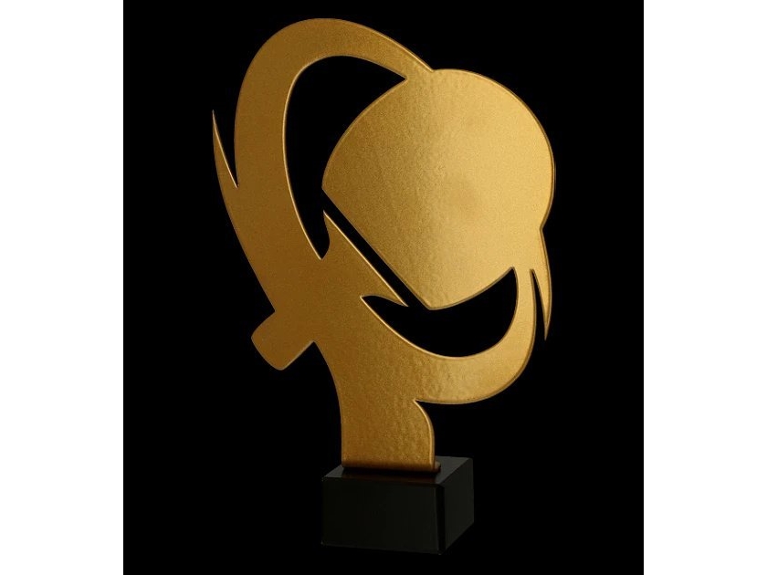 Victoria Sport Metaltrofæ med marmorsokkel - Bordtennis - ketcher + bold