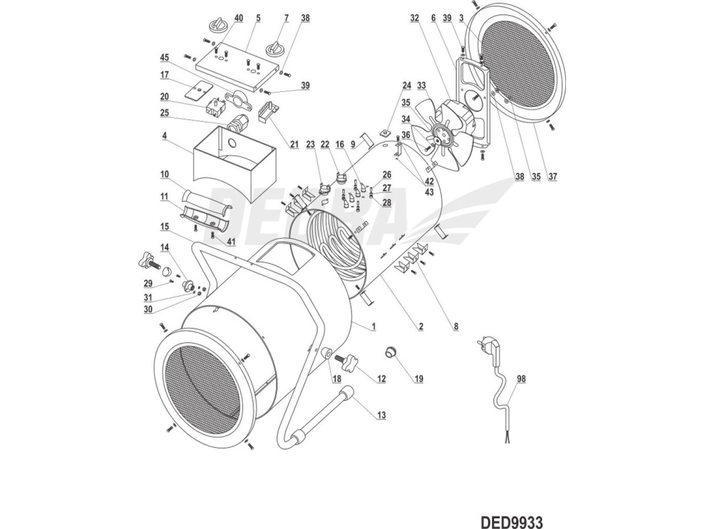 Dedra Grzałka 1100W