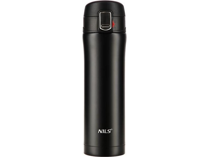 Nils Extreme Thermobecher Nils Ncb10 430 Ml Edelstahl Schwarz