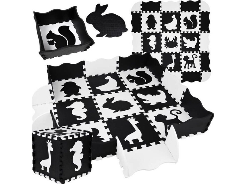 Jokomisiada skumpuslespil med kontrastfarvet måtte med dyreformer ZA4783