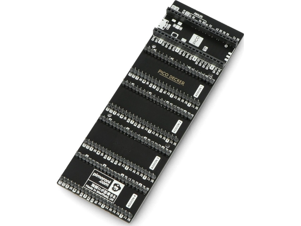 Pimoroni Pico Decker, keturių IO Raspberry Pi Pico išplėtimas