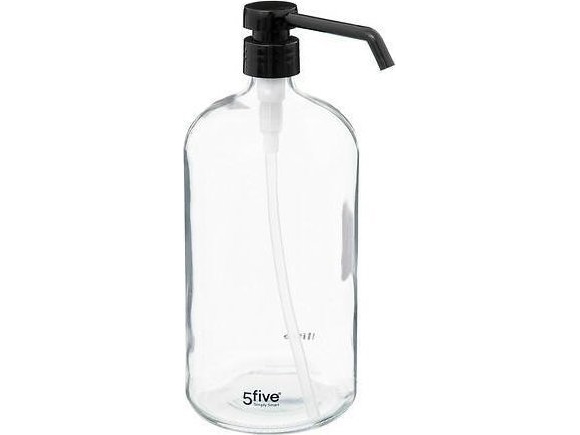 Säoldispenser 5five, tvål/badvätska, glas, 1 l | Rengöring - Personlig vård - Tvål & dispensrar | GameStuff