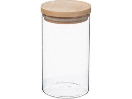 5Five Vorratsdose Für Trockene Lebensmittel Mit Holzdeckel, Luftdicht, 1 L