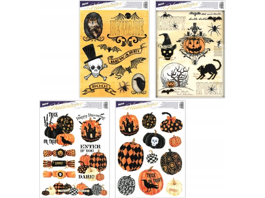 Juldekoration Mfp Papper Halloween Klistermärke Ha004 30X42cm 1042005