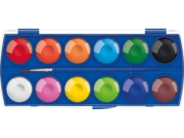 Mfp Papier Aquarellfarben 12 Farben 30Mm Schachtel 6300358