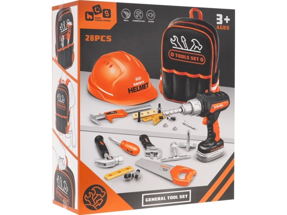 TRITON Værktøj i rygsæk til børn 3+ Interaktiv skruetrækker + tilbehør 30 el.