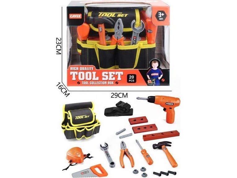 TRITON DIY med verktygsbälte för barn 3+ Interaktiv skruvmejsel + tillbehör | Leksaker - Rollek - Verktyg | GameStuff