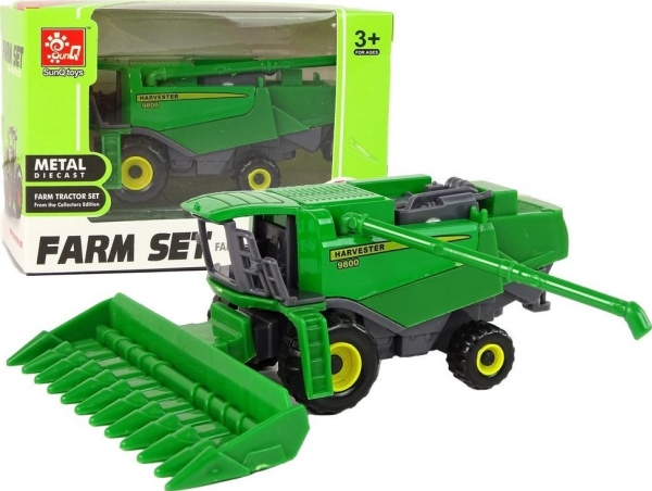 Leantoys Landbrugskøretøj Combine Green Tiny