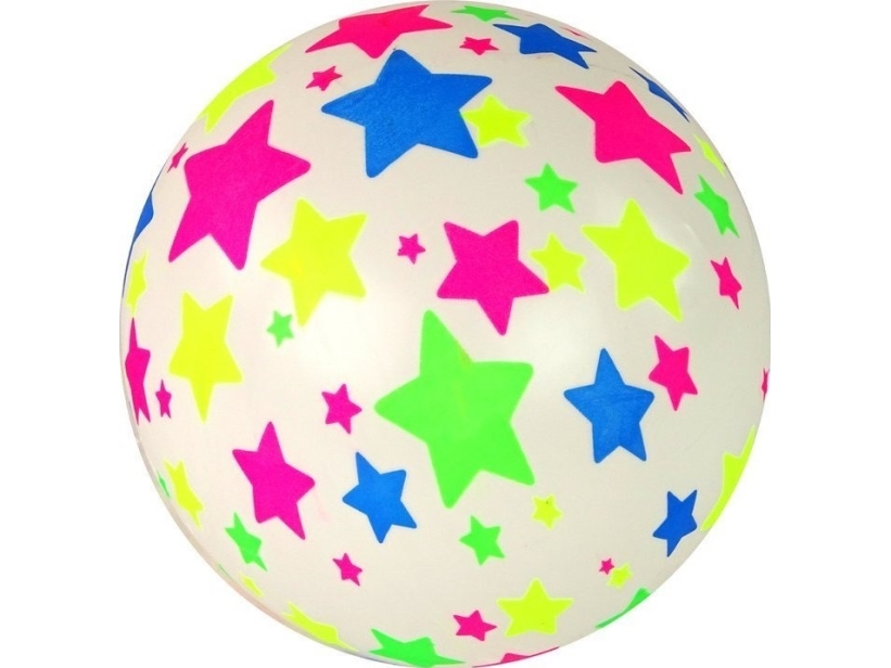 LeanToys Stjärngummiboll 22 cm vit | Sport & Träning - Sportutrustning - Fotboll | GameStuff