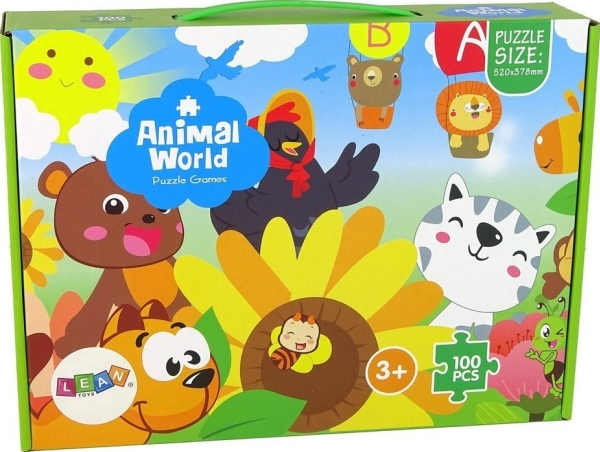Leantoys Puzzle Für Kinder Tierfiguren 100 Teile
