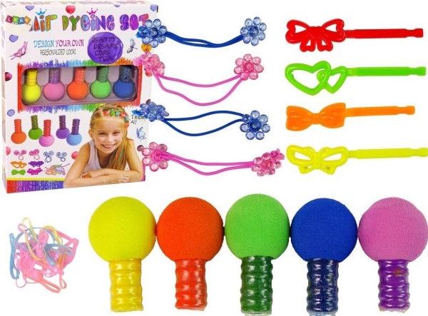 Lean Toys Vaikų plaukų dažymo rinkinys, 5 spalvų
