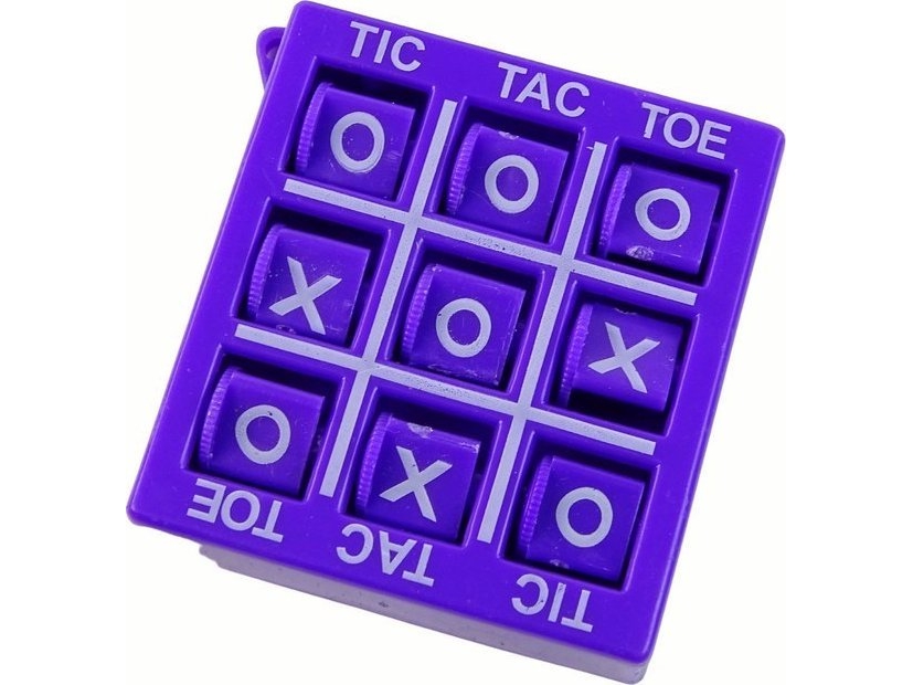 LeanToys Tic-Tac-Toe (kryds og bolle) 4,5 cm lilla