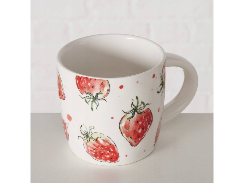 Boltze Strawberry Keramikbecher Strawberry, 450 Ml