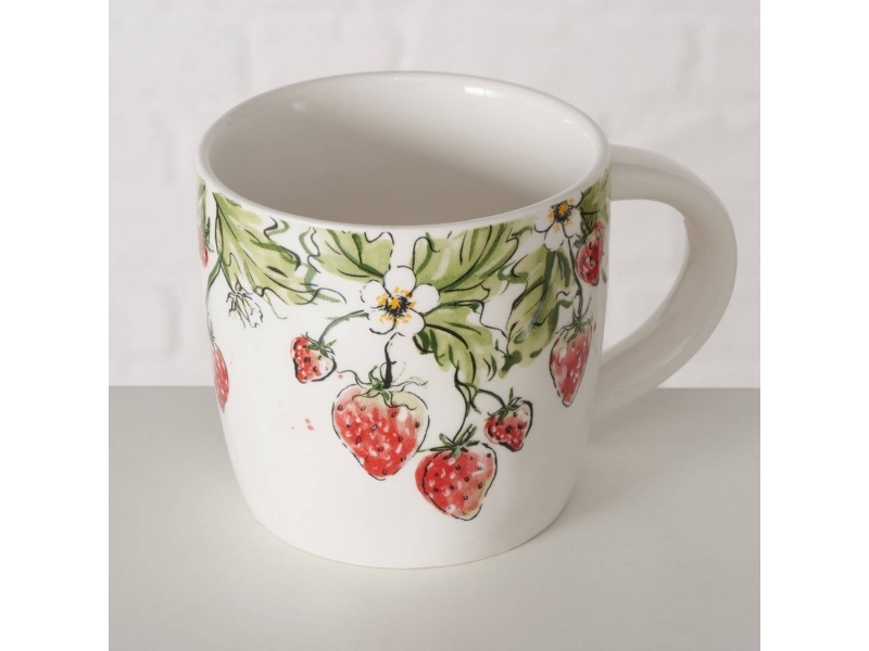 Boltze Strawberry Keramikkrus Strawberry, 450 Ml