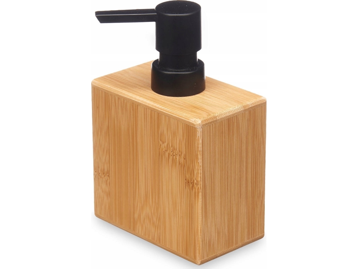 Berilo tvåldispenser Flytande tvåldispenser, fyrkantig, tillverkad av bambu, 5,8 x 9,7 x 15 cm | N - A | GameStuff