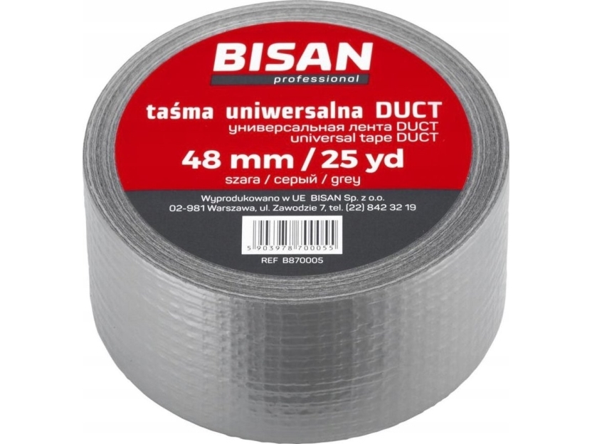Bisan Bisan Universalband Duct 48Mm/50Yd, Grau B870006
