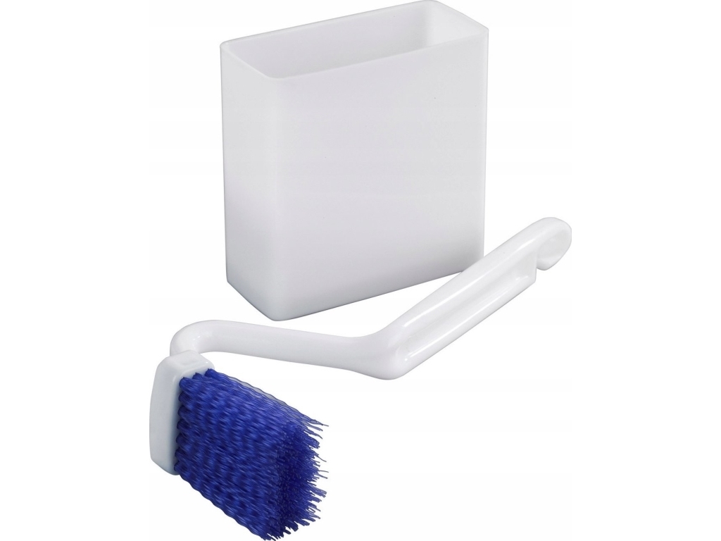 Maximex vinkelbørste til toiletrengøring og beholder med sugekopper