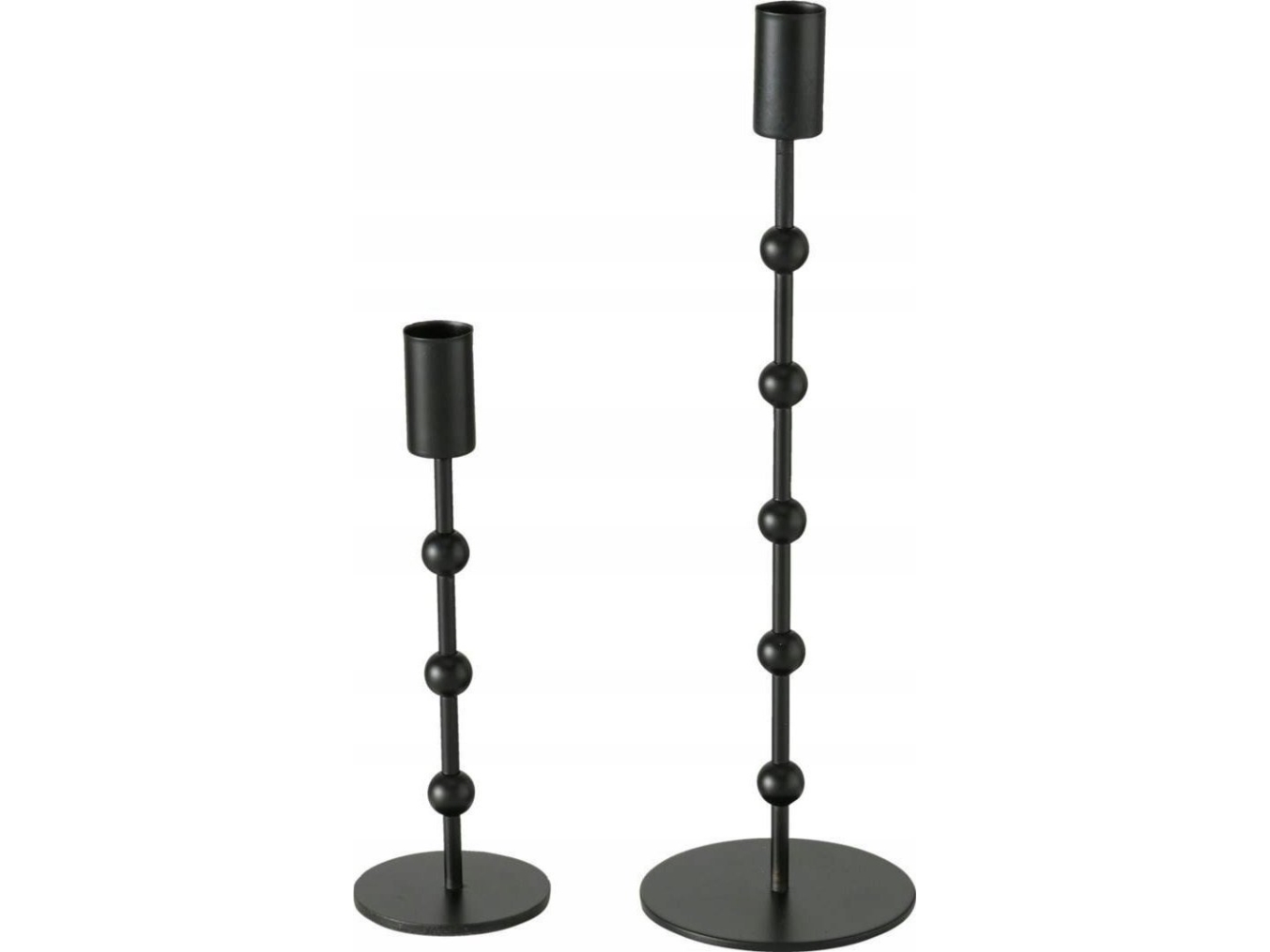 Boltze Kimberly ljusstake i metall, 2 st, svart färg | Bordssättning - Bar & vin - Ljusstakar och Lampor | GameStuff