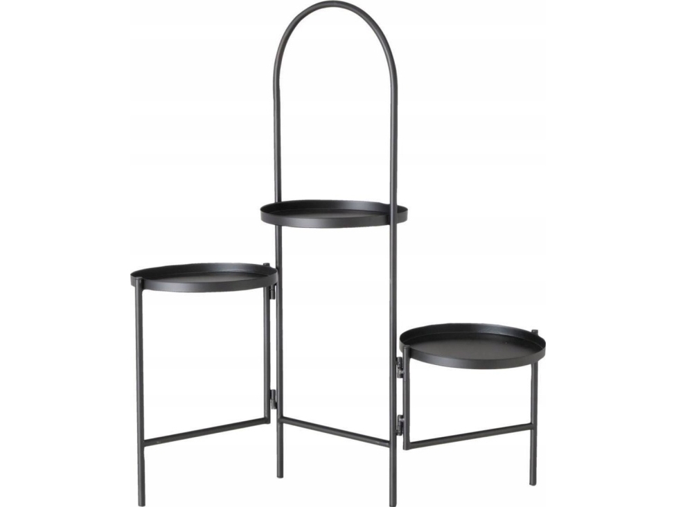 Boltze Blomställning, tre nivåer, svart, 68 cm | Trädgården - Trädgårdstillbehör - Krukor & Kannor | GameStuff