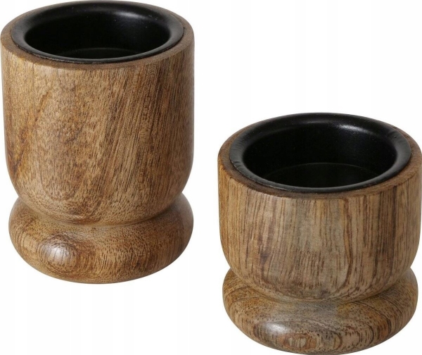 Boltze NUMLI ljusstakar i trä, mangoträ, 2 st | Bordssättning - Bar & vin - Ljusstakar och Lampor | GameStuff