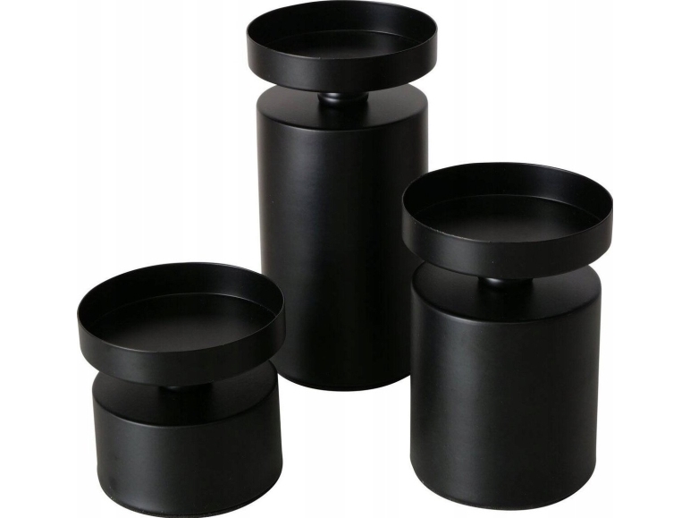 Boltze bordsljusstakar för tjocka MERIL-ljus, 3 st, Ø 7,5 cm | Bordssättning - Bar & vin - Ljusstakar och Lampor | GameStuff