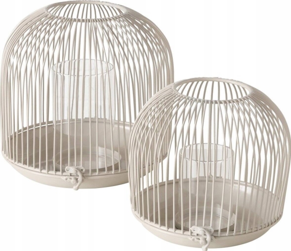 Boltze lanterner i metal JUSTINE, lyse/beige, 2 stk