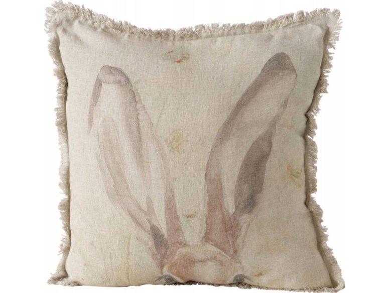 Boltze dekorationspude med frynser RABBIT, 45 x 45 cm