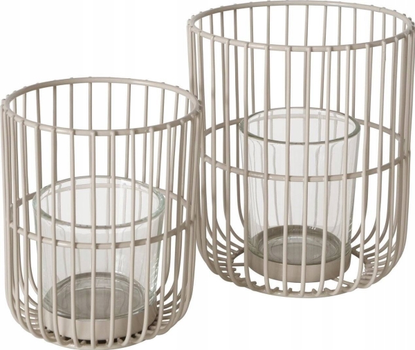 Boltze metalllykta CINDY, beige, 2 st | Bordssättning - Bar & vin - Ljusstakar och Lampor | GameStuff