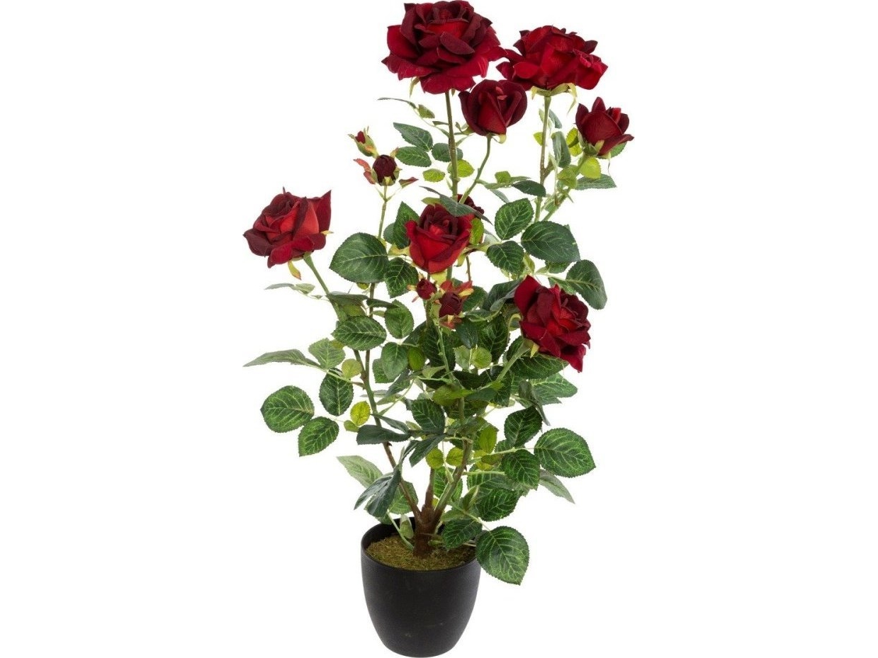 Atmosphera Konstgjord Växt I Kruka Root Of Rose, 74 Cm, Röd