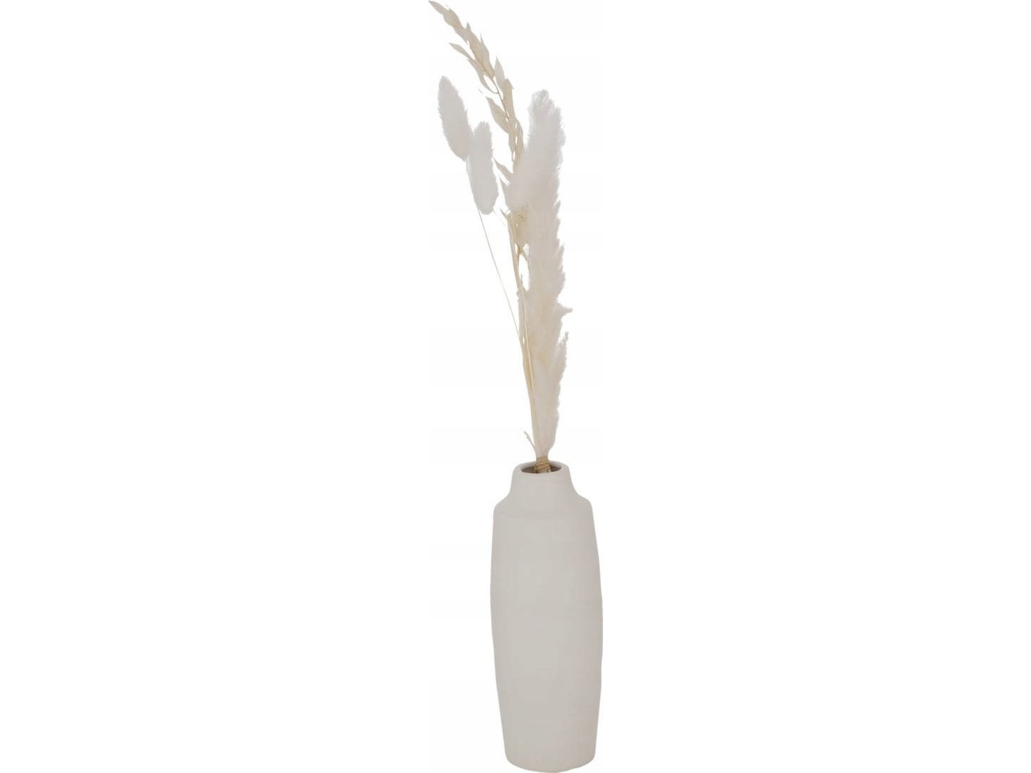 Boltze Porzellan Dekorative Vase Bianca, Getrocknete Blumen, H 16 Cm