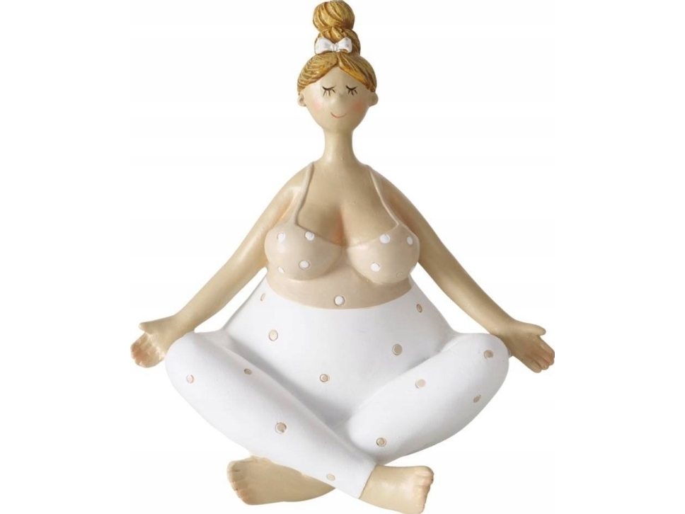 Boltze porslinsfigur Yoga, kvinna, 22 cm | Baby & barn - Dekoration - Dekorationer för hemmet | GameStuff